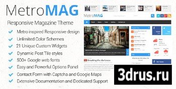 ThemeForest - Metro Magazine v1.0.4 Responsive WordPress Theme