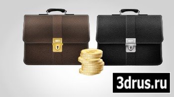 PSD Source - Bag and Coins Finance Icons
