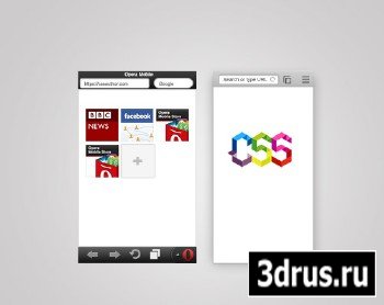 PSD Web Design - Mobile Browser Template For Opera and Chrome