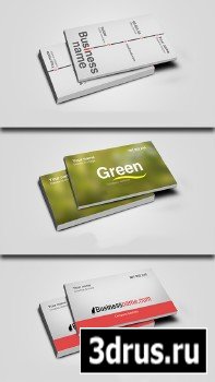 3 Simple PSD Business Cards