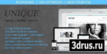 ThemeForest - Unique v1.0 - Magic / Power / Beauty Wordpress - FULL