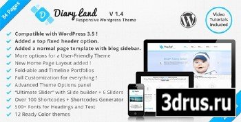 ThemeForest - DiaryLand v1.0 - Corporate Wordpress Responsive Theme - FULL