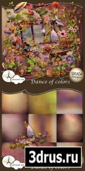 Scrap Set - Dance of Colors PNG and JPG Files