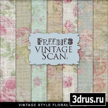 Textures - Vintage Style Floral Canvas 2013