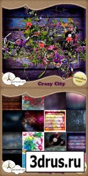 Scrap Set - Crazy City PNG and JPG Files