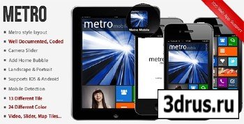 ThemeForest - Metro Mobile Premium HTML Mobile Template v1.3