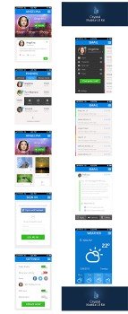 PSD Web Design - Crystal - Mobile Application UI