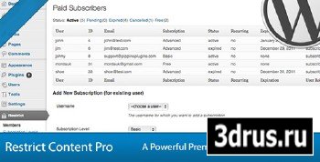 CodeCanyon - Restrict Content Pro v1.5.5