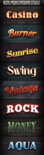 Retro Vintage Styles 3 - GraphicRiver. PSD