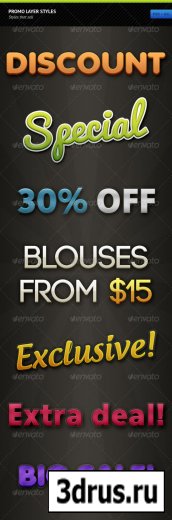 Promo Layer Styles - GraphicRiver. PSD