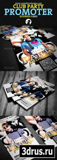 Club Party Promoter Business Card - GraphicRiver