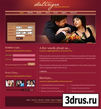 DreamTemplate - Dating Eve CSS Template - 6602