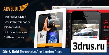 ThemeForest - Arvedui - Big Responsive Landing Page Template - RIP