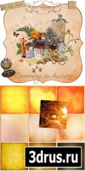 Scrap Set - Cocooning in Autumn PNG and JPG Files