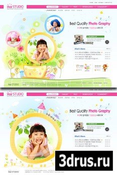 Children PSD Web Template - Best Quality Photo Graphy