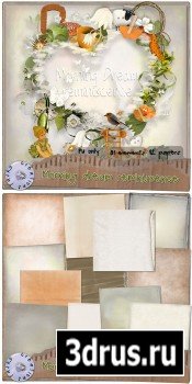 Scrap Set - Morning Dream Reminiscence PNG and JPG Files