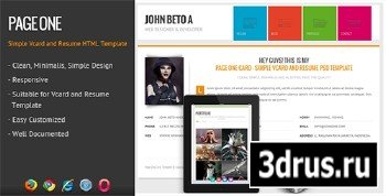 ThemeForest - Page One - Responsive Vcard Resume HTML Template - RIP