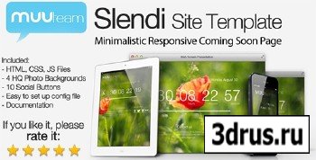ThemeForest - Slendi - Responsive HTML Coming Soon Page - RIP