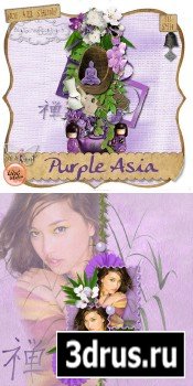 Scrap Set - Purple Asia PNG and JPG Files
