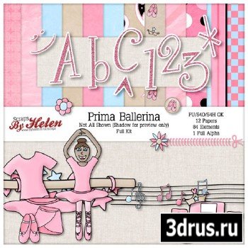 Scrap Set - Prima Ballerina PNG and JPG Files