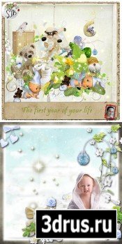 Scrap Set - The First Year of Your Life PNG and JPG Files