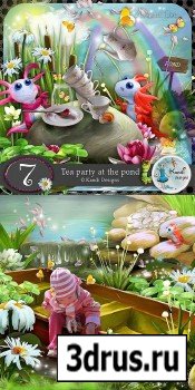 Scrap Set - Tea Party at The Pond PNG and JPG Files