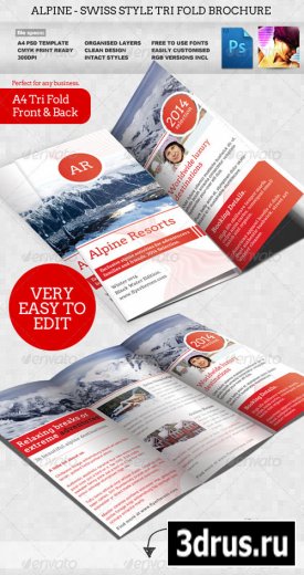 Alpine Swiss Trifold Brochure Template