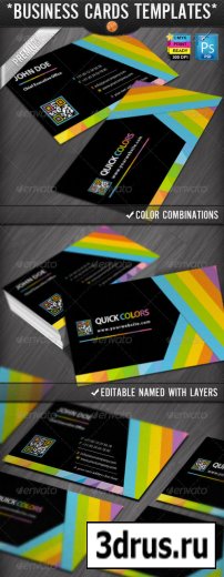 Quick Colors Rainbow Cards Design