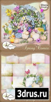 Scrap Set - Spring Comes PNG and JPG Files