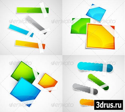 Vector Glossy Stickers Pack