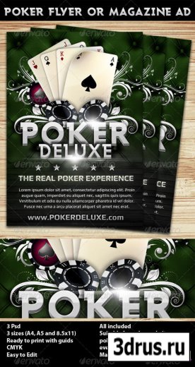 Poker Magazine Ad or flyer Template