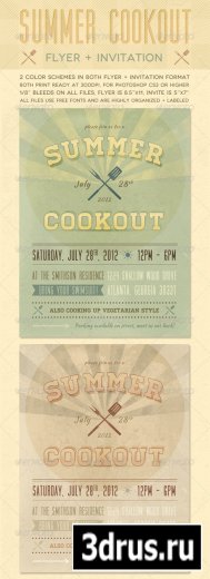 Summer Cookout Flyer + Invite