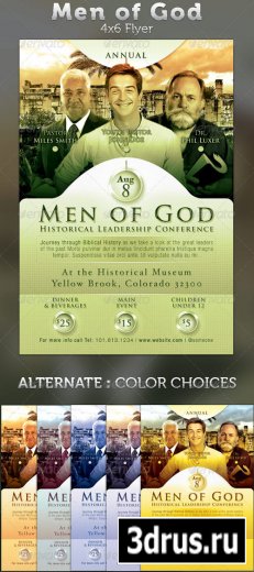 Men of God 4x6 Leadership Conference Flyer