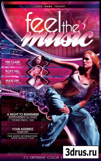Feel The Music Flyer Template