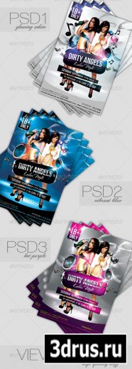 Dirty Angels Ladies Night Party Flyer