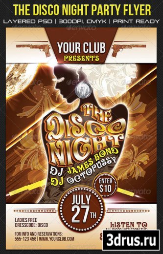 The Disco Night Party Flyer