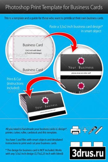 Photoshop Print Template for Business Cards