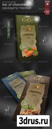 Bar Of Chocolate Packaging Mock-Up